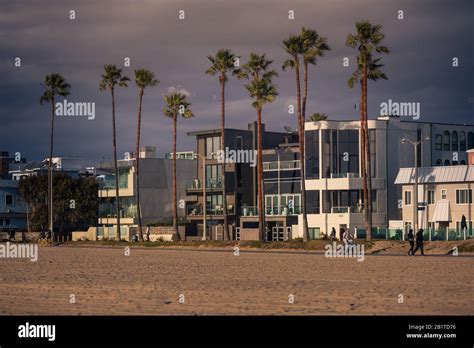 View from Santa Monica beach in Los Angeles, California, United States ...