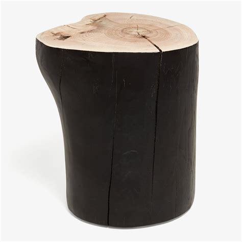 Black Ash Log Stool | Log stools, Modern furniture decor, Stool