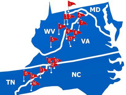 Map of Southeast Ski Resorts | Words & Places | Pinterest