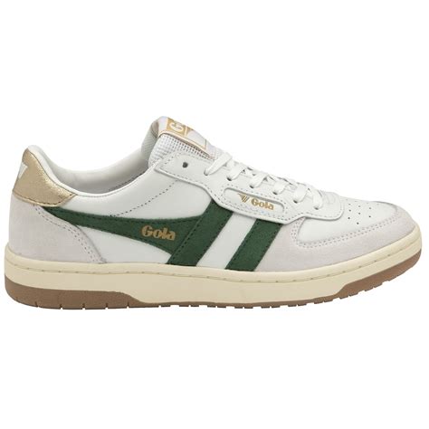 Buy Gola womens Hawk sneakers in white/green/gold online at gola.co.uk