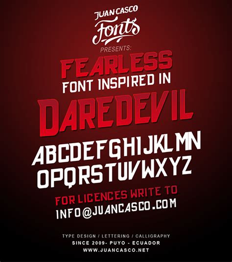 Daredevil Font: Fearless Typeface :: Behance