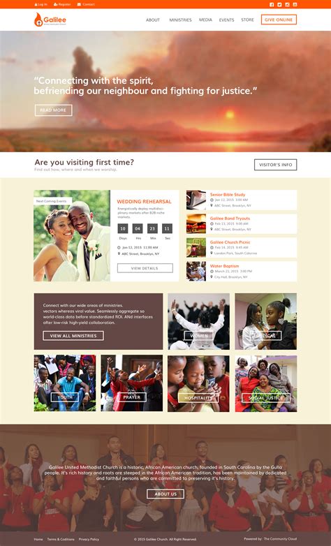 Galilee Church Website by Raj Shrestha on Dribbble