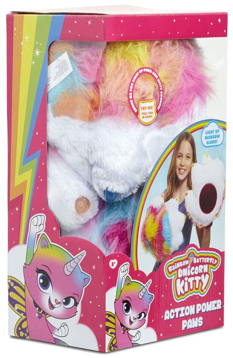 Nickelodeon Rainbow Butterfly Unicorn Kitty Action Power Paws Plush ...