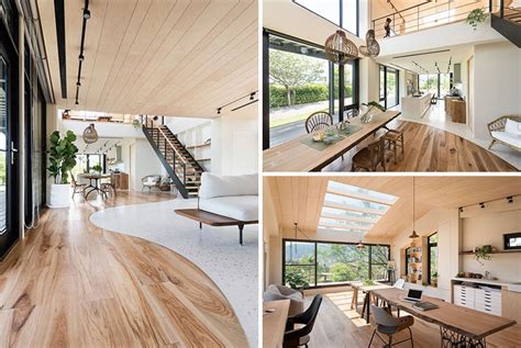 This New Home Creatively Uses Wood To Add A Natural Touch To Its ...