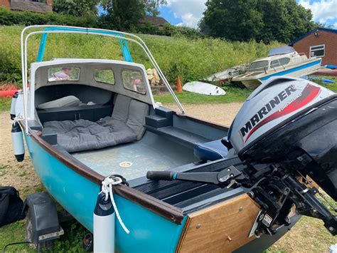 16 foot fishing boat 15hp outboard + trailer | eBay