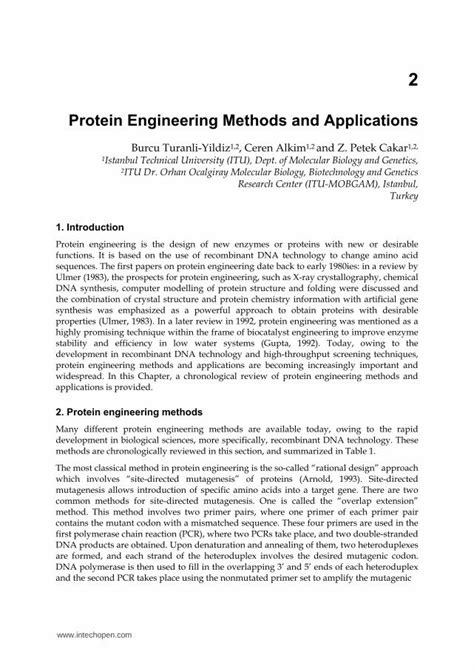 (PDF) Protein Engineering Methods and Applications - DOKUMEN.TIPS