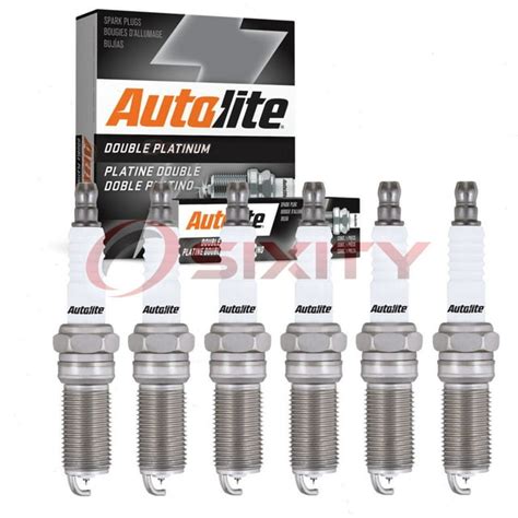 6 pc Autolite APP5363 Double Platinum Spark Plugs for 41-115 90607 ...