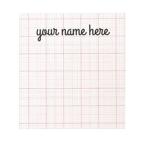 Personalized Graph Paper Notepad | Zazzle | Paper notepads, Graph paper ...