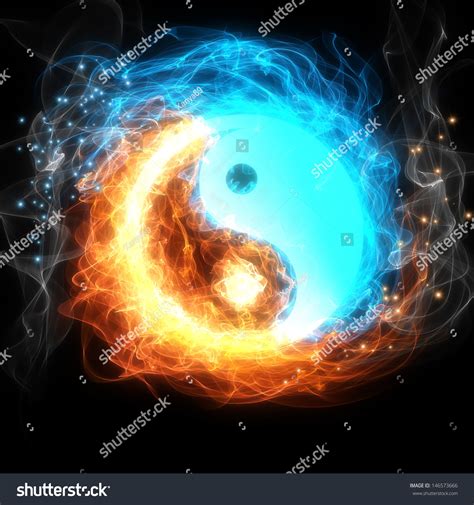 Yin-Yang Symbol, Ice And Fire Stock Photo 146573666 : Shutterstock