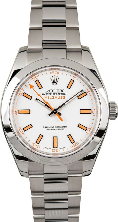 Fake Rolex Milgauss White 116400 JW2216