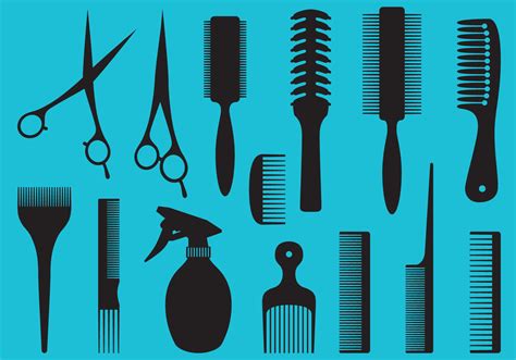 Barber Tools Silhouettes 103228 Vector Art at Vecteezy