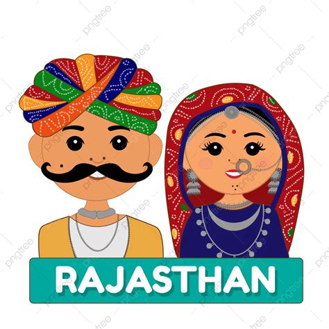 Indian Traditional Vector Hd Images, Rajasthani Couple Cute Indian ...