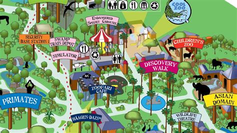 Audubon Zoo | Zoo map, Audubon zoo, Map