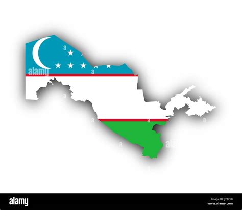 Map and flag of Uzbekistan Stock Photo - Alamy