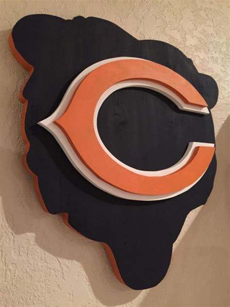 Chicago Bears 3D wood sign #diywoodwork in 2020 | Chicago bears, Bear ...