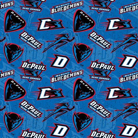 DePaul Blue Demons NCAA College Tone on Tone Design – US Fabric Shop