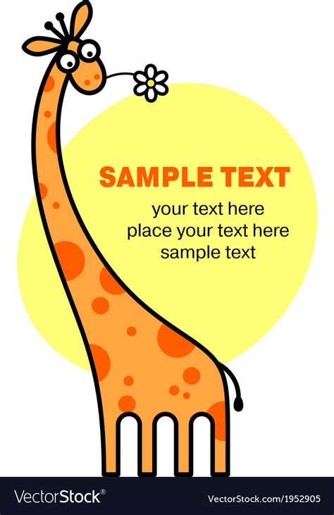 Cute giraffe Royalty Free Vector Image - VectorStock