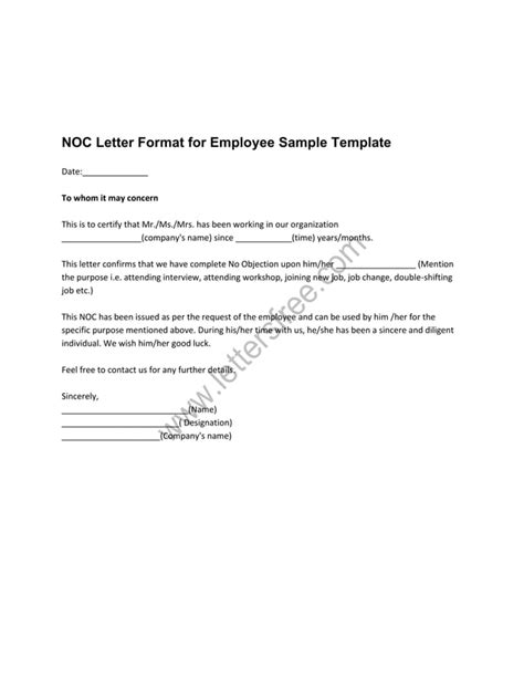 Request Letter To Company For Noc No Objection Certificate Sample Letter To Hr Regarding Noc ...