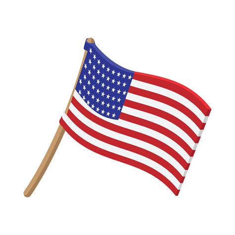 USA flag cartoon icon 14143558 Vector Art at Vecteezy