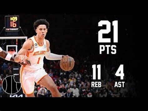 Jalen Johnson Highlights 21/11/4 | Pelicans vs. Hawks | 4th Nov 2023 ...