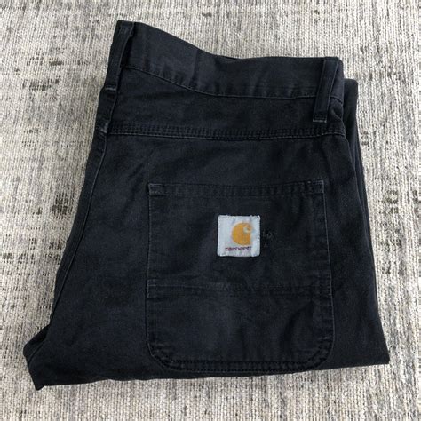 Carhartt pants skill pants black men's size w 34... - Depop