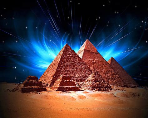 Pyramids, nature egypt, night blue stars, HD wallpaper | Peakpx