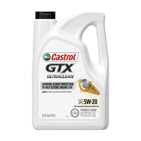 Castrol GTX Engine Oil Conventional 5W-20 5 Quarts