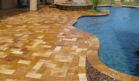 Pros and Cons of Sealing Travertine Pavers | Pool patio designs, Travertine pool, Travertine ...