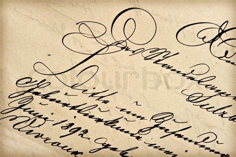 Old letter with vintage handwriting | Stock image | Colourbox