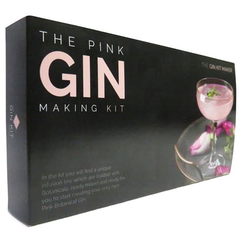 Buy Pink Gin Gift Set - Make Your own Pink Gin. Flavoured Gin Gifts for Women and Men - 4 Pink ...