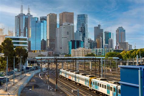 The Many High Rise Buildings of the Melbourne Downtown Editorial ...