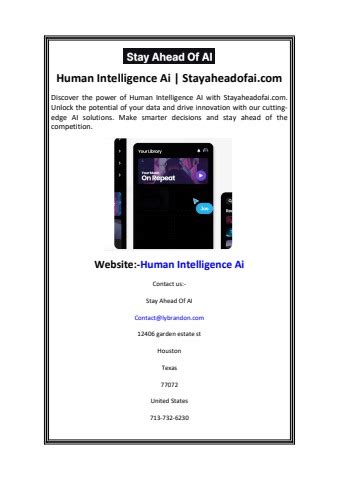 Human Intelligence Ai Stayaheadofai.com