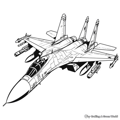 Realistic Fighter Jet Coloring Pages - Free & Printable!