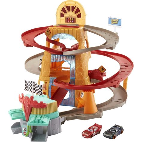 Disney and Pixar's Cars Radiator Springs Mountain Race Playset with Two ...