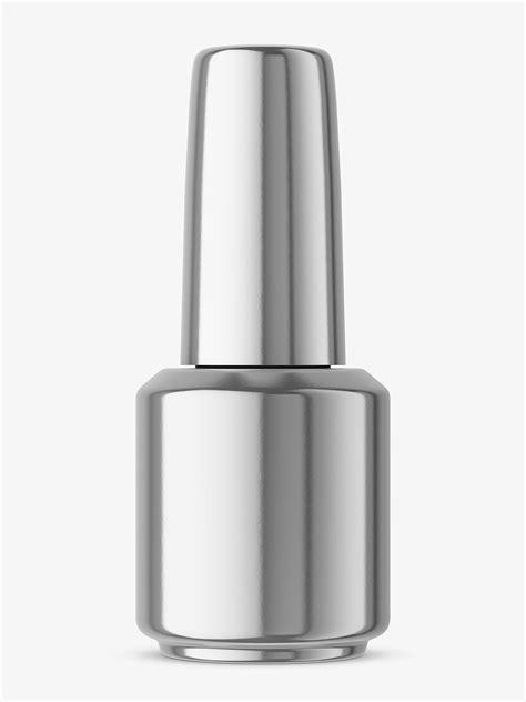 Metallic nail polish bottle mockup - Smarty Mockups