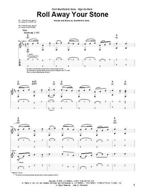 Roll Away Your Stone by Mumford & Sons - Guitar Tab - Guitar Instructor