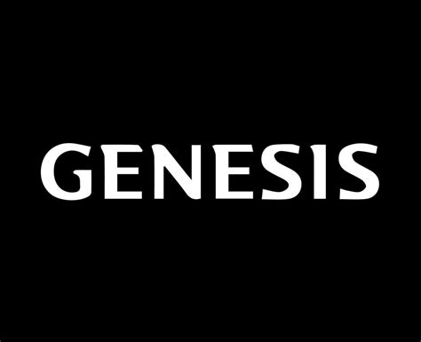 Genesis Brand Logo Car Symbol White Name Design South Korean Automobile ...