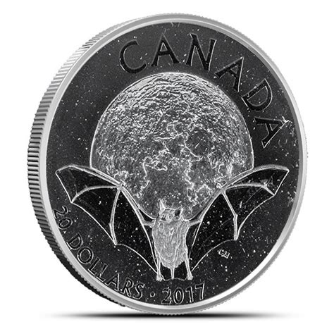 2017 Proof Silver Canadian Nocturnal By Nature Brown Bat Coins - Silver ...