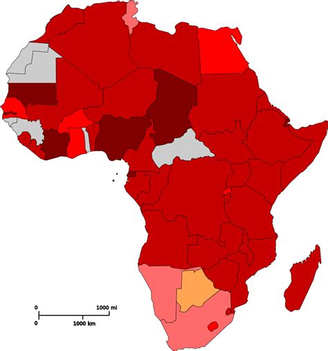 African Union Member States By Corruption Index - Choropleth Map Of Africa Clipart - Full Size ...