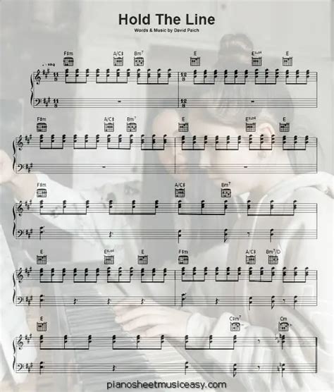 hold the line sheet music - F minor