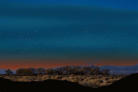 Desert Night Landscape Free Stock Photo - Public Domain Pictures