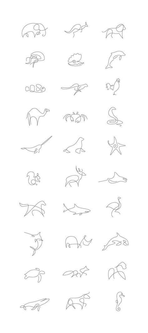 One Line Animal Drawings #Uncategorized | Tiny tattoos for girls ...