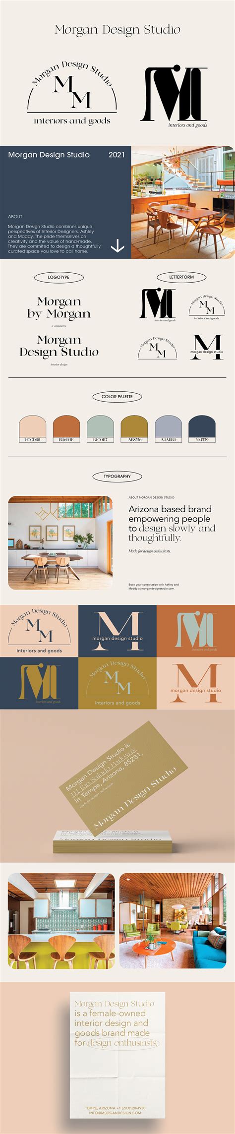 Morgan Interior Design branding on Behance