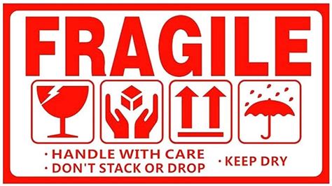 Fragile/Keep Dry/This Side up/Upwards/Pressure Label 2"x3" (2000 ...