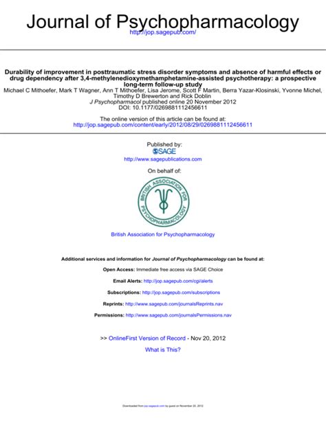 Journal of Psychopharmacology