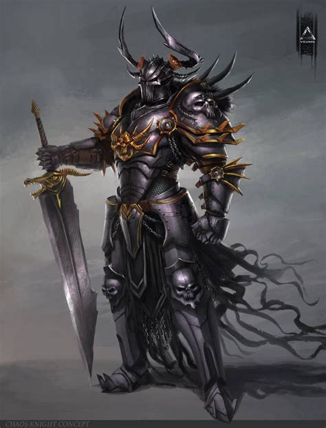 Chaos Knight by YENIN | Fantasy armor, Evil knight, Knight armor