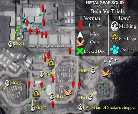 Metal Gear Solid V: Ground Zeroes Deja Vu Trial Map Map for PlayStation 4 by Reala - GameFAQs