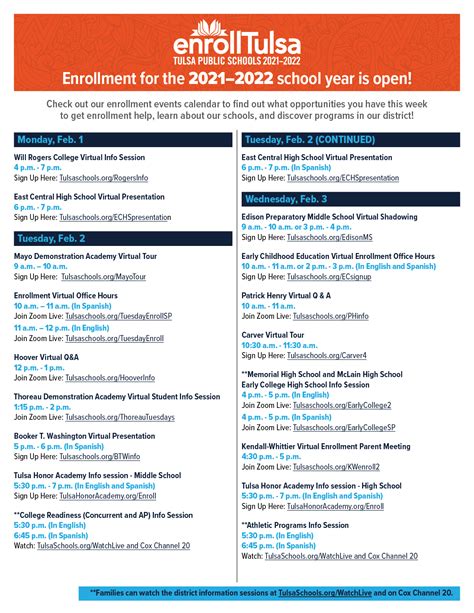 Enrollment for the 2021-2022 school... - Tulsa Public Schools