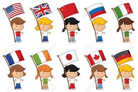 Little kids holding some well known flags of the world. | Flags of the world, Primary school art ...