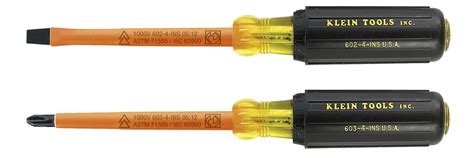 Klein Tools 33532-INS 2 Piece Set - 4'' Insulated Screwdrivers